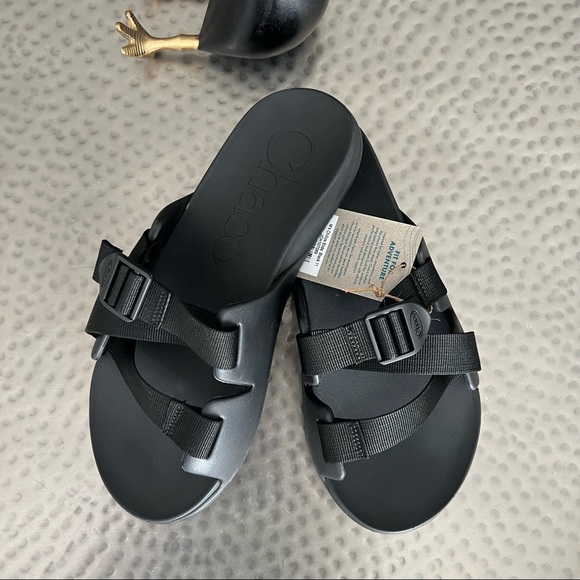 Chaco Men’s Chillos Slide Sandal in Black in 8 - Picture 3 of 4